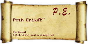 Poth Enikő névjegykártya